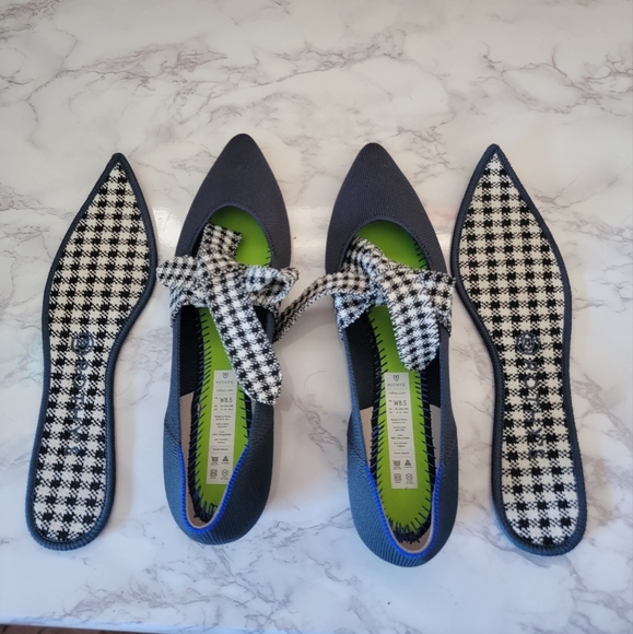 ROTHY's Ink Gingham Mary Janes 8.5 - Picture 4 of 6